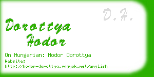 dorottya hodor business card